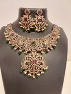 Imitation studed short jewelry set