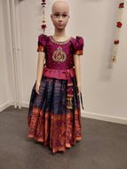 kanjivaram kids pattu Gown