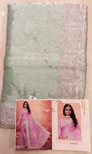 Load image into Gallery viewer, Georget silk Embroidery saree
