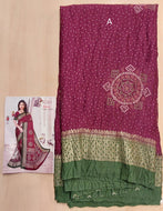 Crushed Fancy Silk Saree
