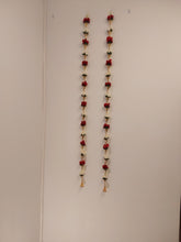 Load image into Gallery viewer, Artificial cloth garlands Red and white color- 2strings(pair)
