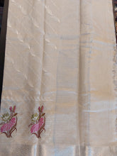 Load image into Gallery viewer, Cream Linen TIssue Saree
