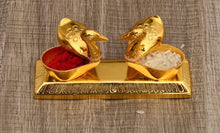 Load image into Gallery viewer, Double Duck Shape Haldi Kumkum Box
