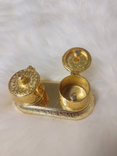 Load image into Gallery viewer, Gold Metal kumkum holder box for Gifting and pooja
