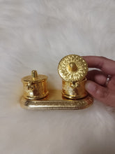 Load image into Gallery viewer, Gold Metal kumkum holder box for Gifting and pooja
