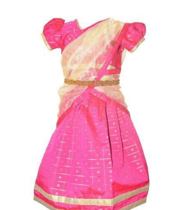 Fabulous Kid's Girl's Rudhura Fancy Half Saree Lehanga Choli