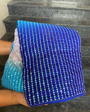 Load image into Gallery viewer, Bollywood Style Saree Of Vichitra Silk Double Shaded Embroidery Sequence Work Partywear Saree
