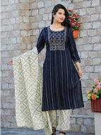 KURTI WITH PENT AND DUPPTA