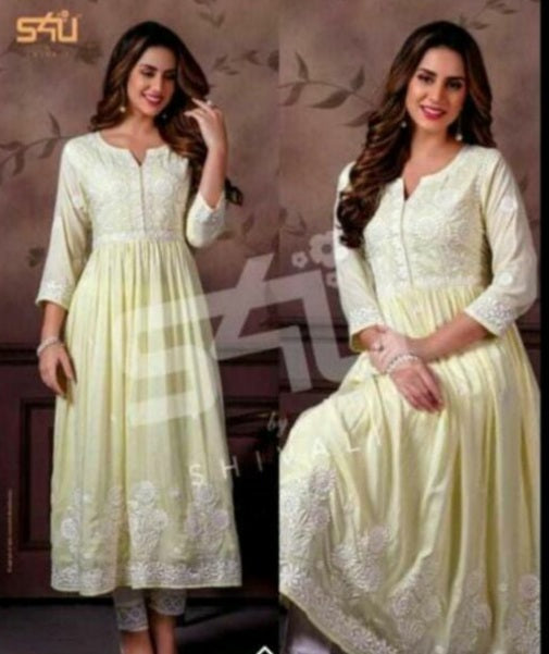 KUNJAL YELLOW  EMBROIDARY