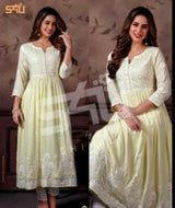 KUNJAL YELLOW  EMBROIDARY