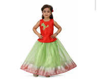 Festival Wear Embellished Top With Long Skirt