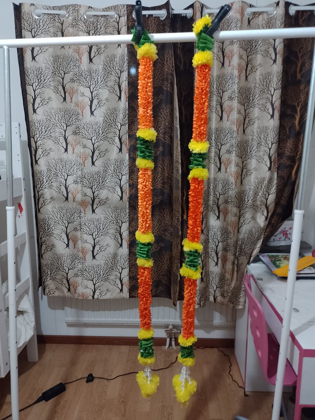 orange yellow hanging