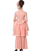 Load image into Gallery viewer, Ethnic Purple Floral Printed Anarkali, Sharara &amp; Dupatta Set For Girls, Best Selling Ethnic Kids Wear Sharara Set
