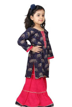 Load image into Gallery viewer, Kids girls kurta with sharara set Rayon kurti &amp; sharara for party wear festive &amp; traditional wear dress for baby girl
