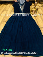 Premium Georgette pleated gown