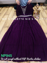 Load image into Gallery viewer, Premium Georgette pleated gown
