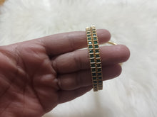 Load image into Gallery viewer, Green coloUr stone bangles

