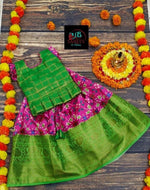 Vb proud to introduce ikkat design in bangalori silk with kanchivaram border